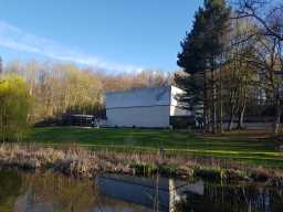 Pond & Entrance, Durham Light Infantry Museum, Framwellgate Peth, Durham City © DCC 06/04/2022